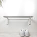 1 Tier White Shoe Rack for Wall | Silver Rods - Image 3