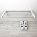 1 Tier White Shoe Rack for Wall | Silver Rods - Image 2