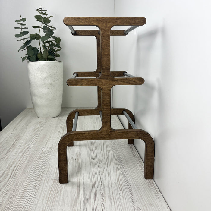 Підставка для взуття Горіх + Алюміній