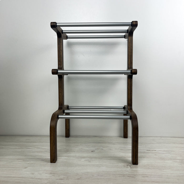 Підставка для взуття Горіх + Алюміній