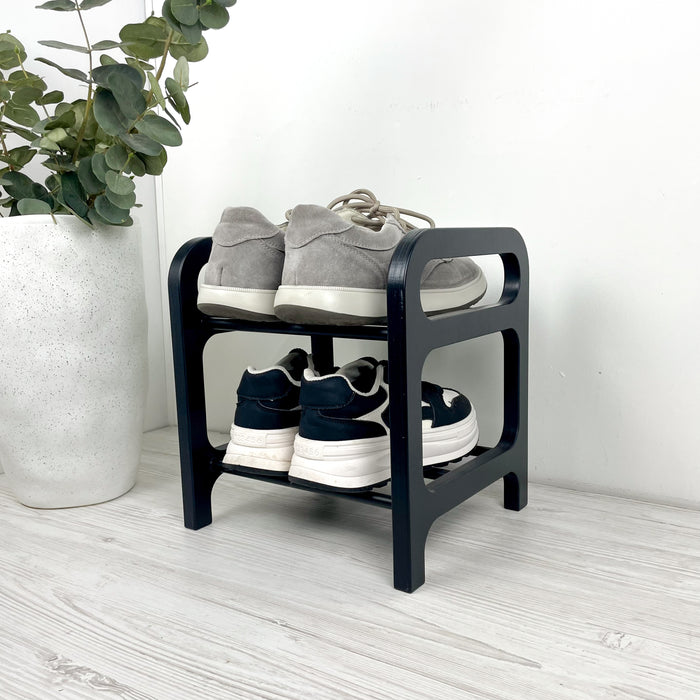 Чорна обувничка для взуття в передпокій