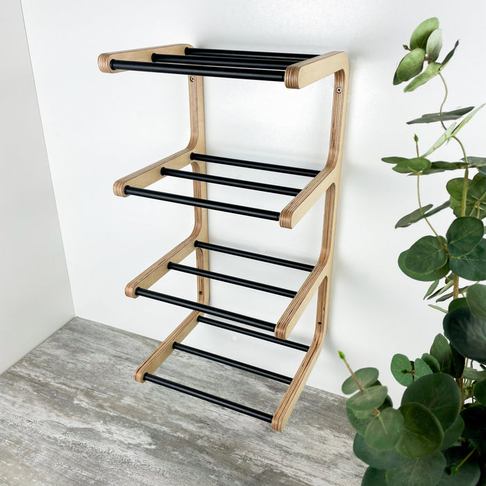 Дерев'яний органайзер для взуття в передпокій