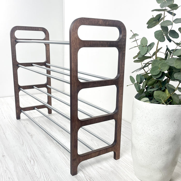 Підлоговий органайзер для взуття | Горіх + Алюміній