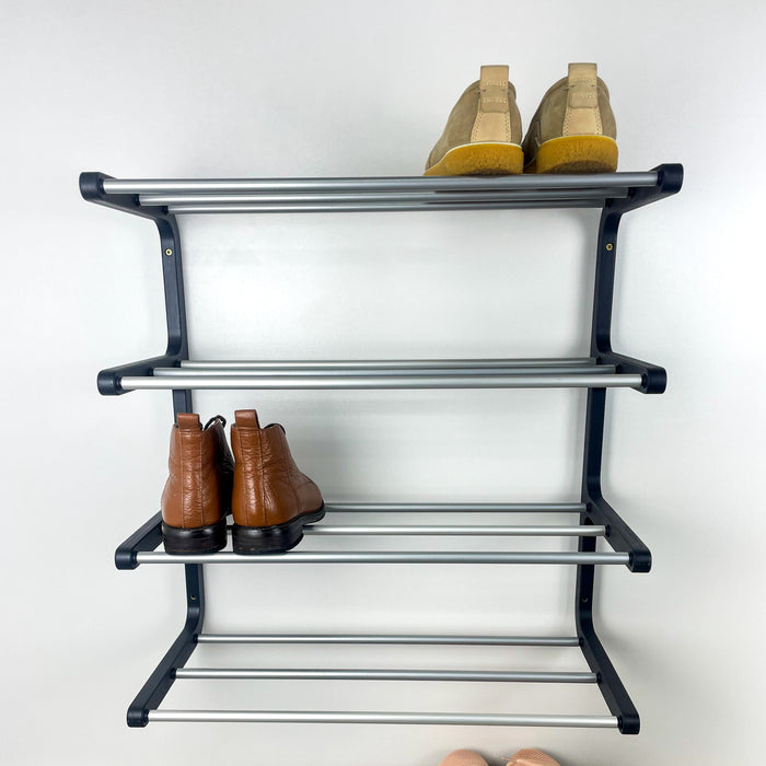 Дерев'яна обувничка на стіну — стильний чотирирівневий органайзер