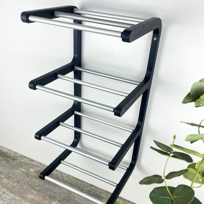 Дерев'яна обувничка на стіну — стильний чотирирівневий органайзер