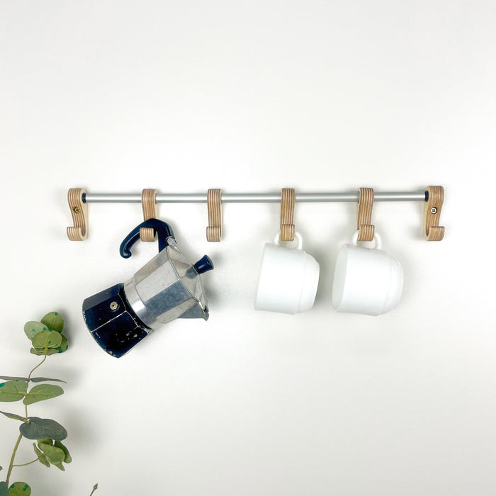 Настінна дерев'яна вішалка для рушників на кухню | Еко дизайн