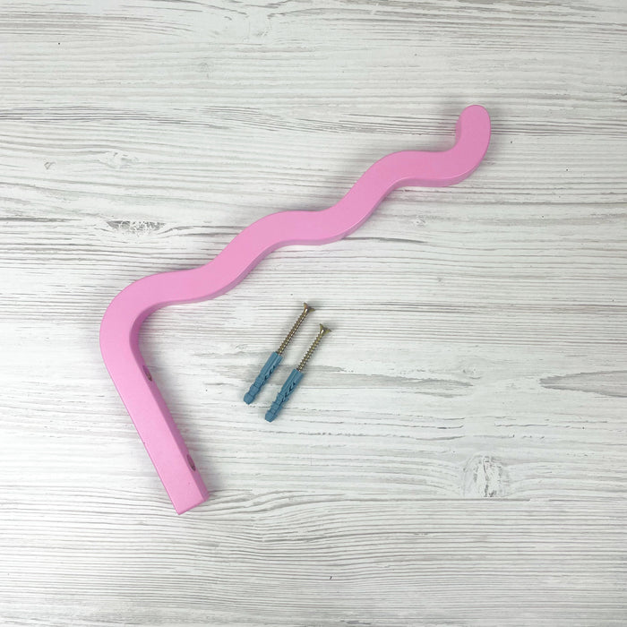 Рожевий кронштейн для кашпо з дерева 30 см х 15 см