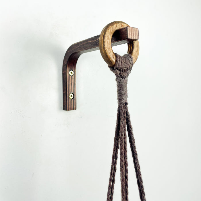 Горіховий настінний гачок для декору та рослин | Стиль бохо