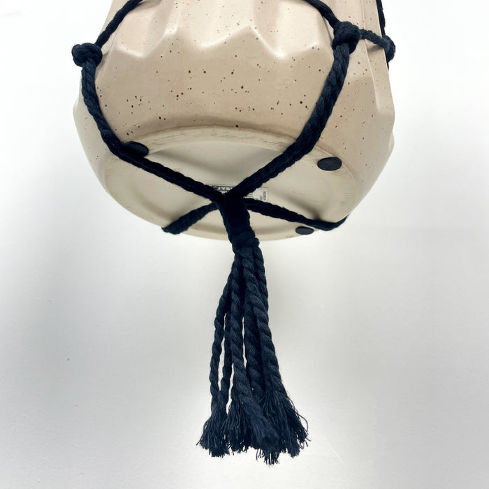 Чорний хвилястий кронштейн для кашпо | 10 см х 15 см