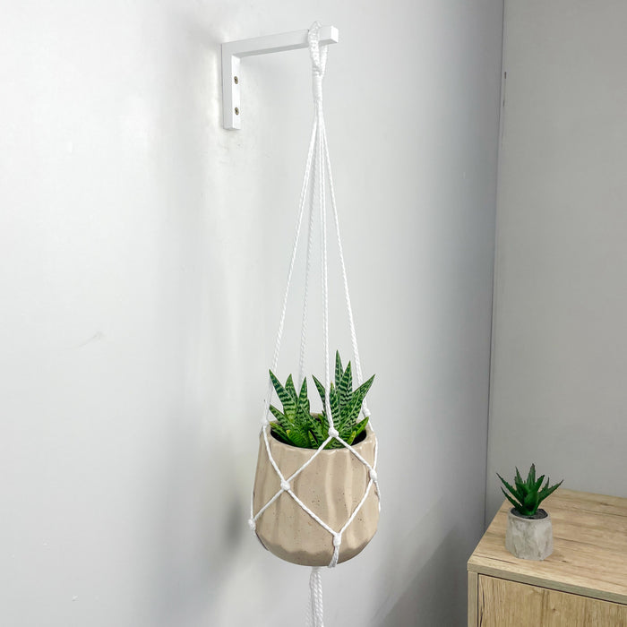 Білий сучасний кронштейн для квітів | 10 см х 15 см