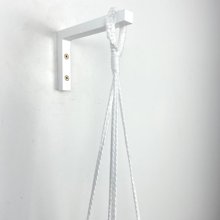 Білий сучасний кронштейн для квітів | 10 см х 15 см