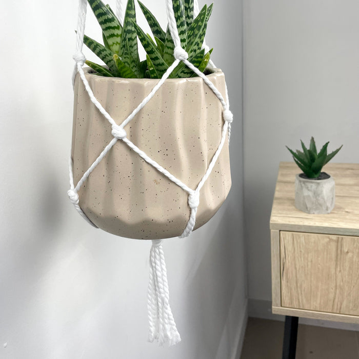 Білий сучасний кронштейн для квітів | 10 см х 15 см