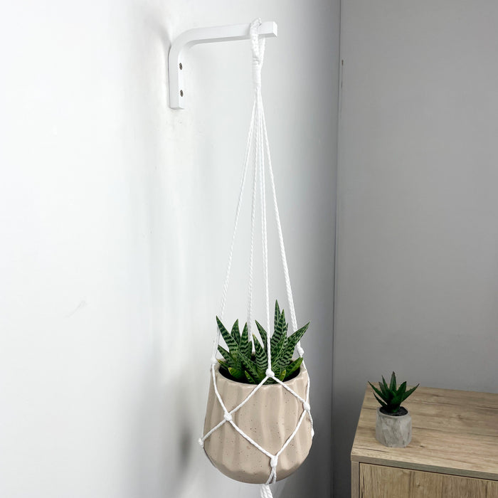 Білий кронштейн з кашпо | Скандинавський стиль