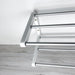 2 Tier White Wood Shoe Shelf for Wall | Silver Rods - Image 5