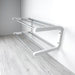 2 Tier White Wood Shoe Shelf for Wall | Silver Rods - Image 3