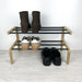 2 Tier Small Wooden Shoe Rack | Natural + Black Rods - Image 5