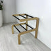 2 Tier Small Wooden Shoe Rack | Natural + Black Rods - Image 7