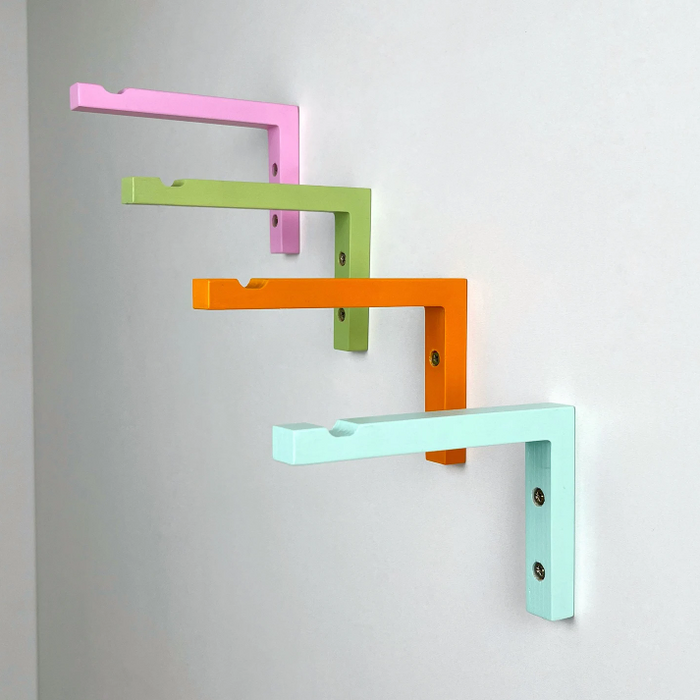 Яскравий кронштейн для рослин, дерев'яний настінний тримач кашпо