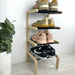 4 Tier Vertical Shoe Storage Rack | Natural + Black Rods - Image 3