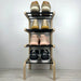 4 Tier Vertical Shoe Storage Rack | Natural + Black Rods - Image 4