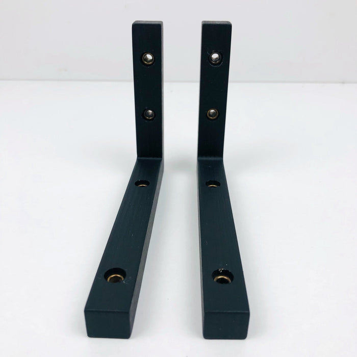 90 Degree Wood Shelf Brackets | Black 6"x4" - Image 5