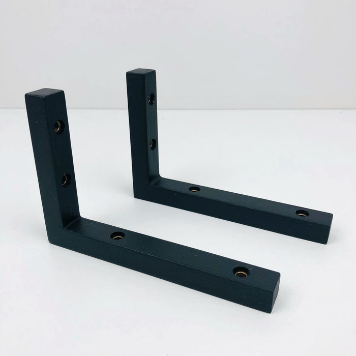 90 Degree Wood Shelf Brackets | Black 6"x4" - Image 4