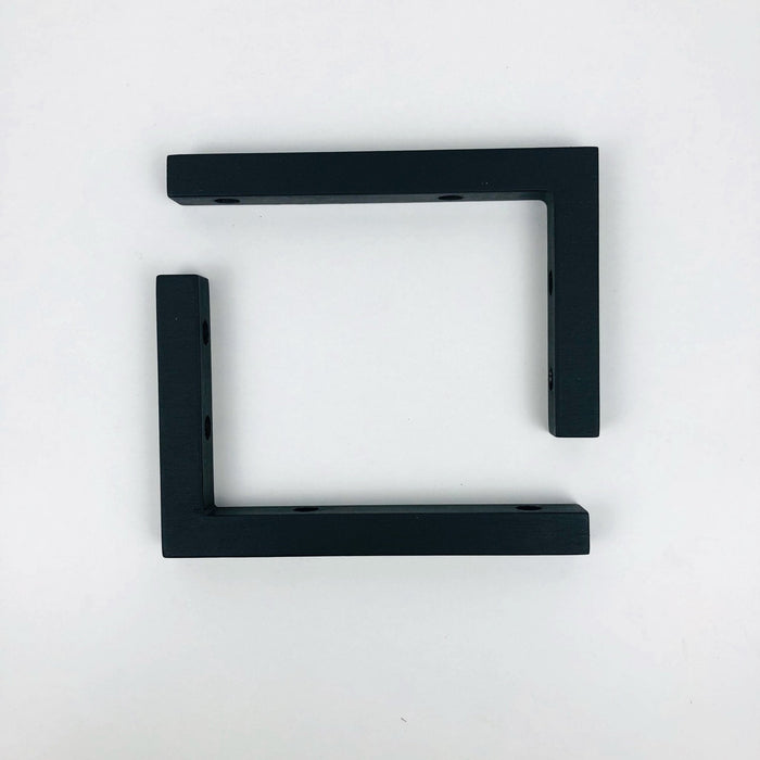 90 Degree Wood Shelf Brackets | Black 6"x4" - Image 3
