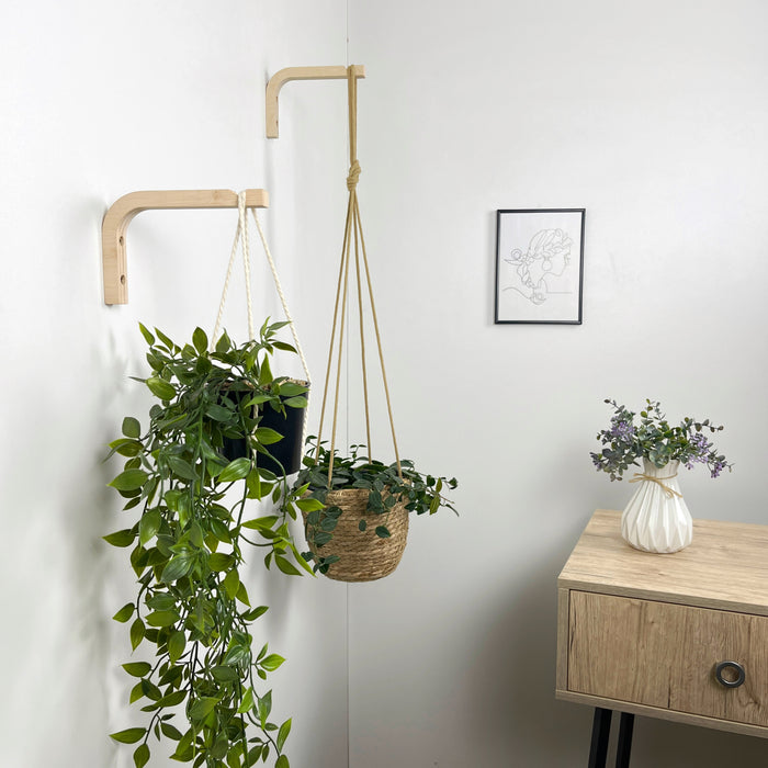 Мінімалістичний кронштейн для рослин | Натуральний 10 см x 15 см