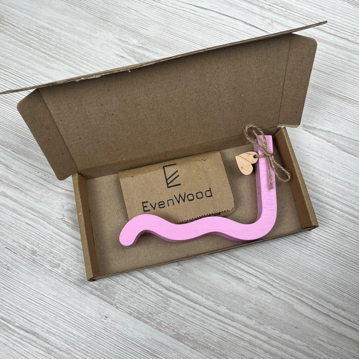 Рожевий хвилястий гачок для рослин для дому | 10 см х 15 см