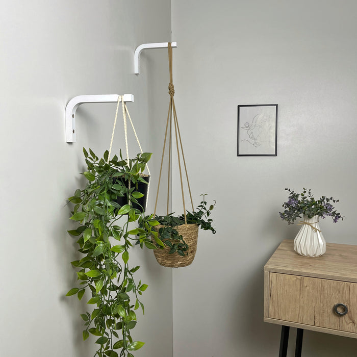 Гачок для настінного кріплення рослин | Білий 10 см x 15 см