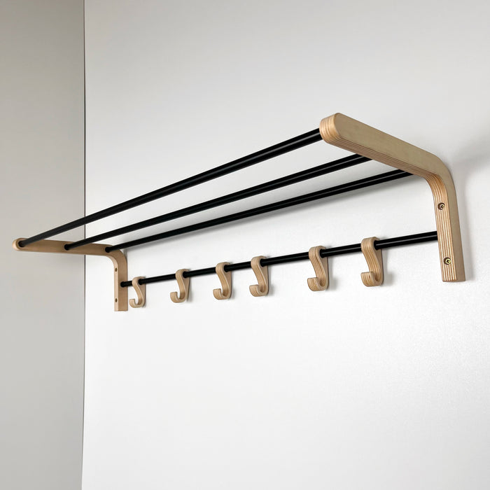 Комплект меблів у передпокій: настінна вішалка та полиця для взуття