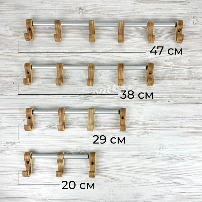 Настінна дерев'яна вішалка для рушників на кухню | Еко дизайн