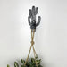 Cactus Wall Wood Hook for Hanging Plants | Black 6" - Image 2