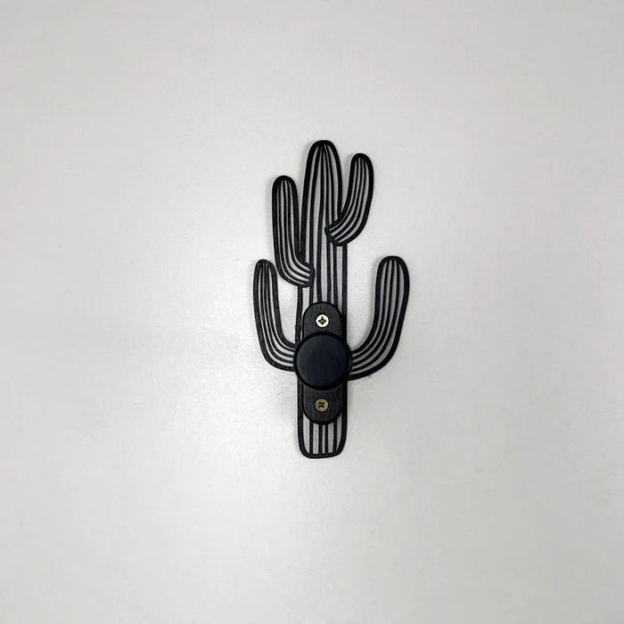 Cactus Wall Wood Hook for Hanging Plants | Black 6" - Image 3