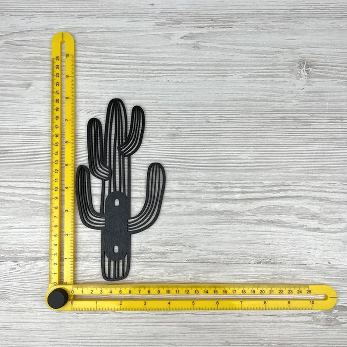 Cactus Wall Wood Hook for Hanging Plants | Black 6" - Image 6