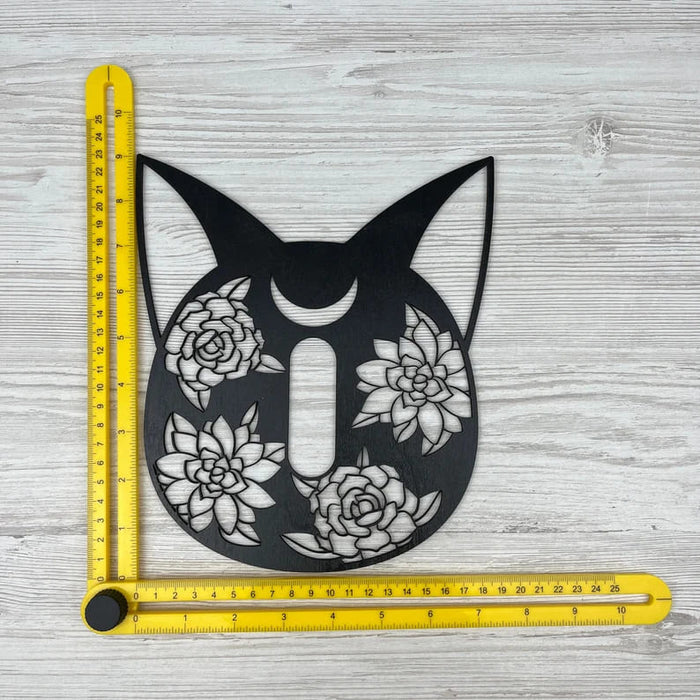 Cat Wall Hook for Hanging Plants | Black 6" - Image 4
