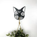 Cat Wall Hook for Hanging Plants | Black 6" - Image 2