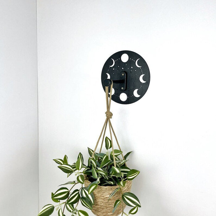 Moon Phases Plant Hanger Hook | Black 6" - Image 2