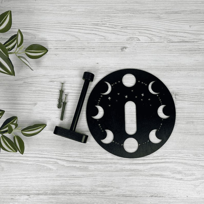 Moon Phases Plant Hanger Hook | Black 6" - Image 4