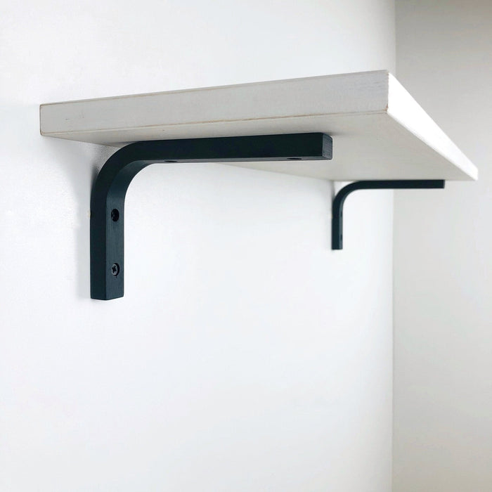 Black Wall Brackets for Minimalist Shelves - Image 1