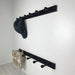 Black Wall - Mounted Wooden Shelf for Shoes With Metal Hooks - Image 3