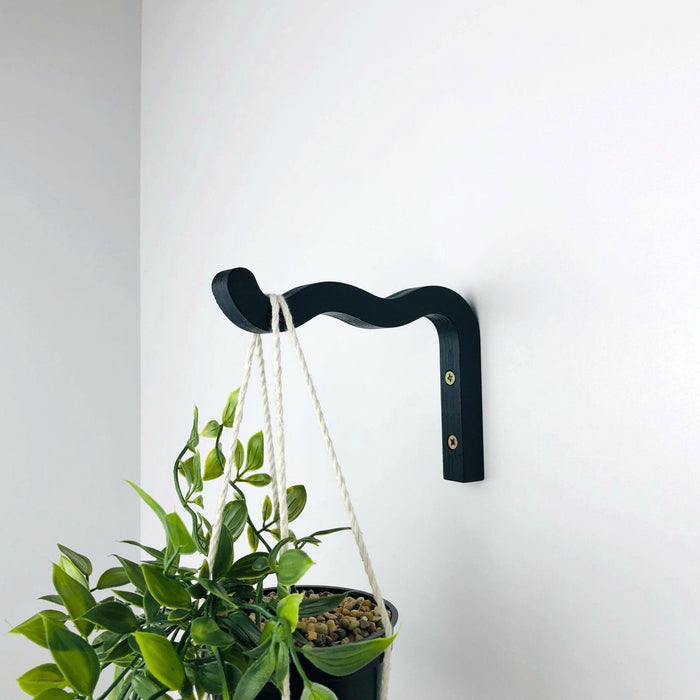 Black Wavy Plant Hook for Indoor | 6"x4" - Image 3