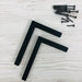 Black Wooden Floating Shelf With Brackets - Image 3