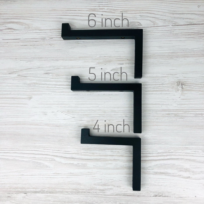 Brackets with Lip for Wall Shelves | Black - Image 5