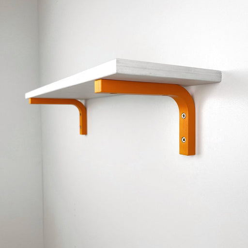 Colorful Wood Brackets for Shelves | Orange 6"x4" - Image 1