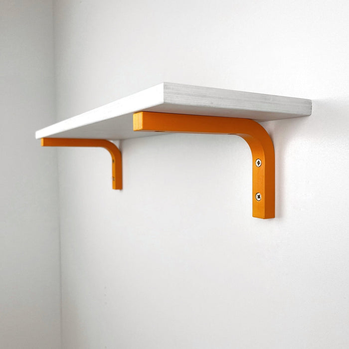 Colorful Wood Brackets for Shelves | Orange 6"x4" - Image 1