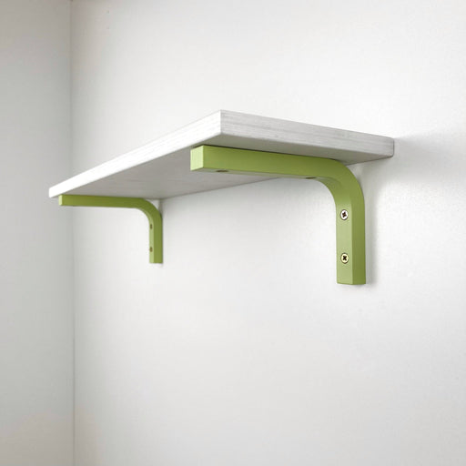 Colorful Wood Wall Shelf Brackets | Green 6"x4" - Image 1
