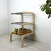 3 Tier Wooden Small Shoe Rack | Natural + Silver Rods - Image 3