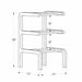 3 Tier Wooden Small Shoe Rack | Natural + Silver Rods - Image 4