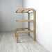 3 Tier Wooden Small Shoe Rack | Natural + Silver Rods - Image 2